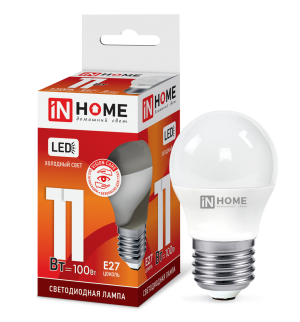 Лампа светодиодная LED-ШАР-VC 11Вт 230В Е27 6500К 1050Лм IN HOME