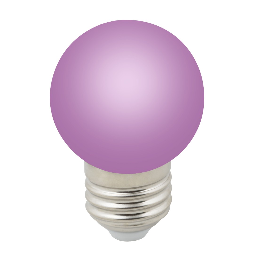 LED-G45-1W/PURPLE/E27/FR/С Лампа декоративная светодиодная. Форма шар LED-G45-1W/PURPLE/E27/FR/С Лампа декоративная светодиодная. Форма шар